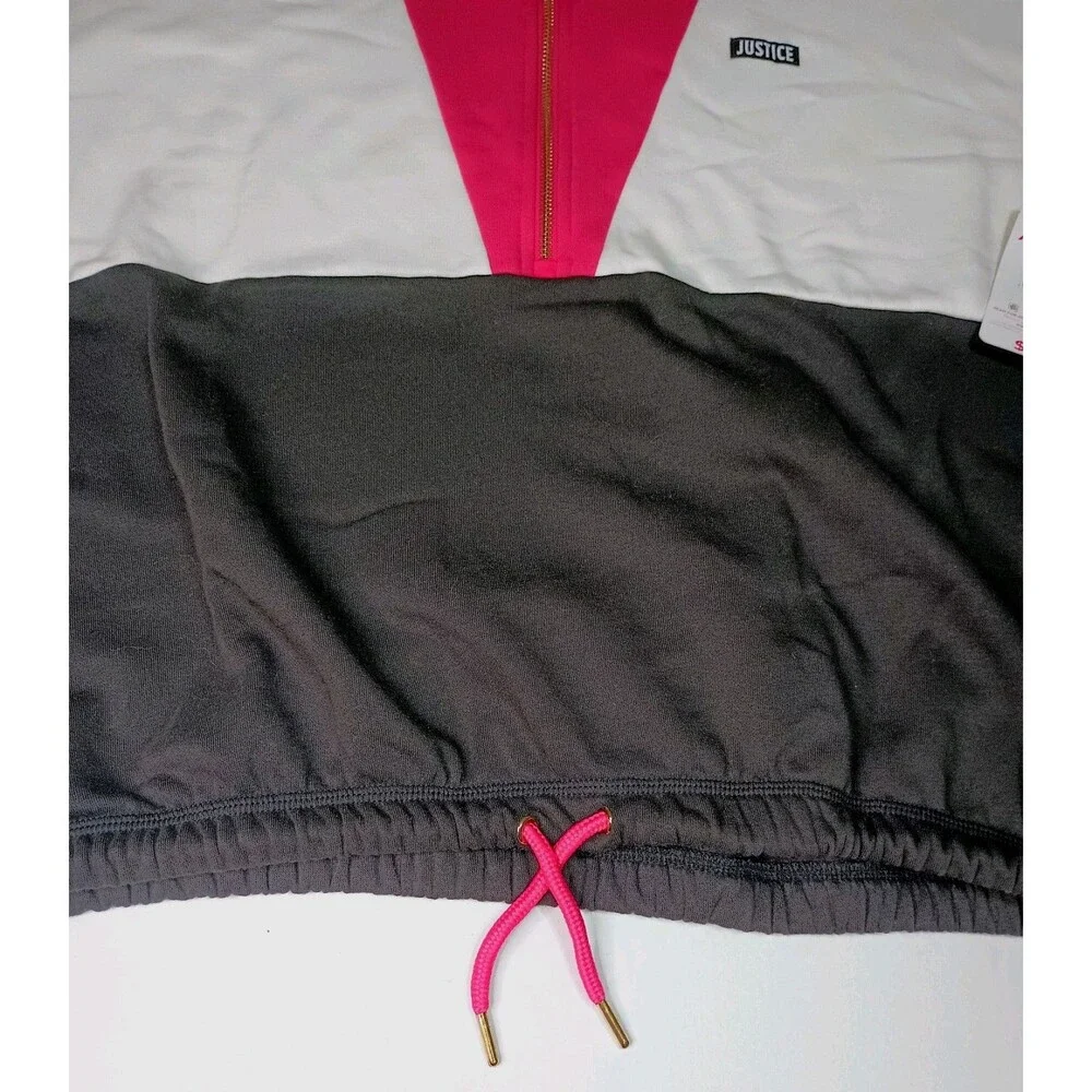 JUSTICE pullover with Zipper-Girls XL  16P/18P NEW WITH TAGS-NICE!  (P0031)
